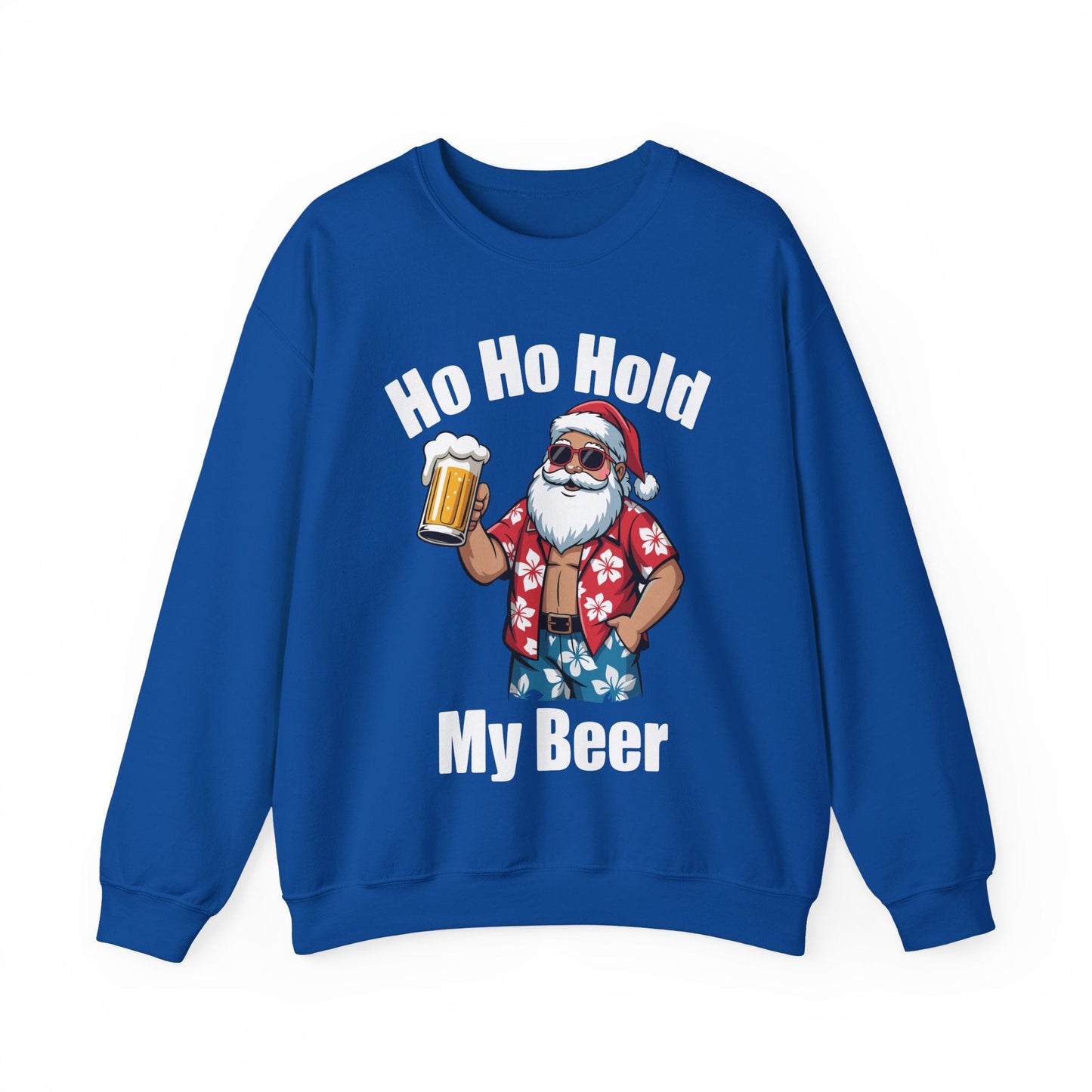 Funny Santa With Sunglasses And Beer Christmas in July Sweatshirt