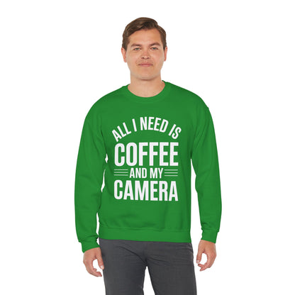 All I Need Is Coffee And My Camera Photography Gift Sweatshirt