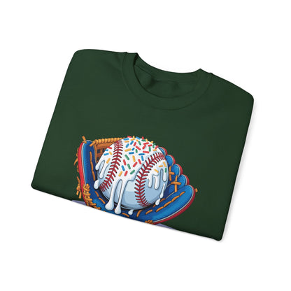 Baseball Drip Ice Cream Sprinkles Baseball Glove Sweatshirt