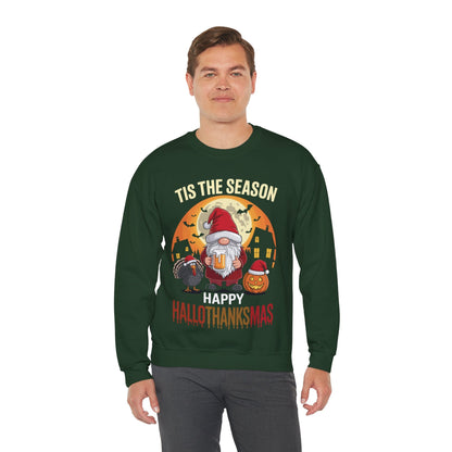 Happy Hallothanksmas Halloween Thanksgiving Merry Christmas Sweatshirt
