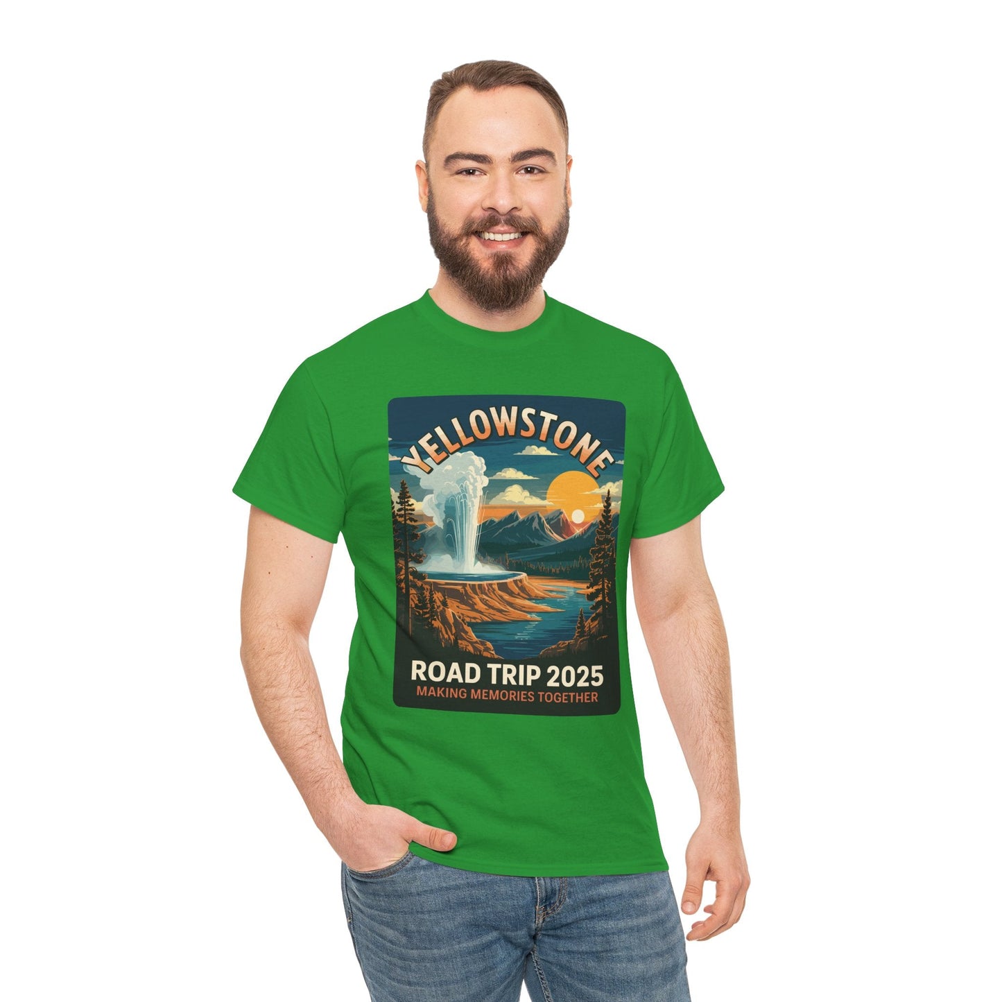 Yellowstone Family Road Trip 2025 National Park Outdoor T-Shirt