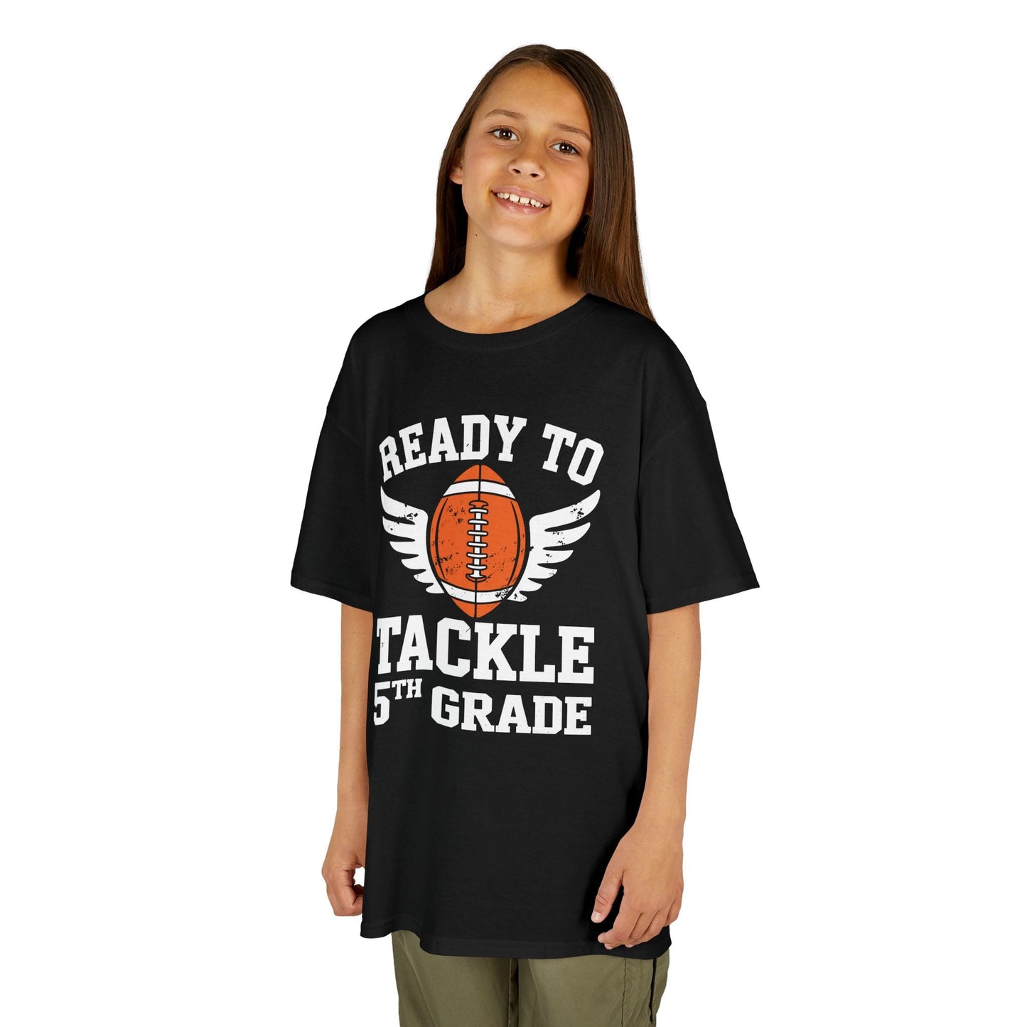 Ready To Tackle 5th Grade Football First Day Sport Kids T-Shirt
