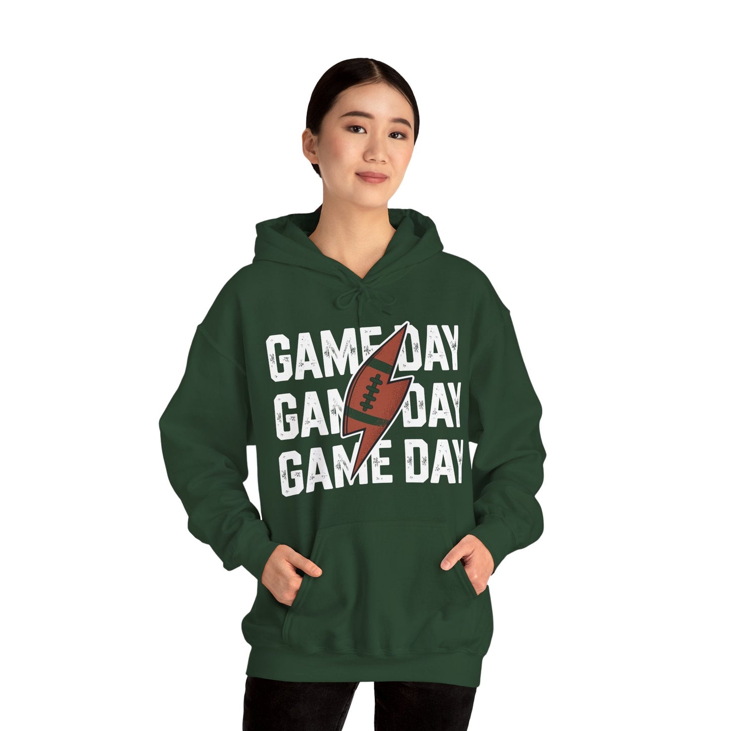 Vintage Game Day Football Lightning Bolt Funny Team Sport Hoodie
