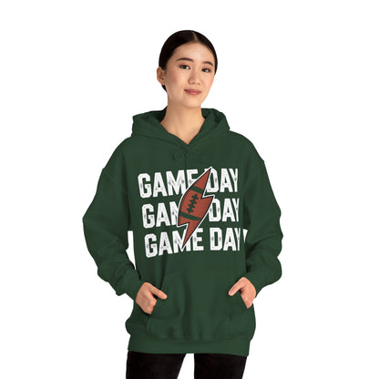 Vintage Game Day Football Lightning Bolt Funny Team Sport Hoodie