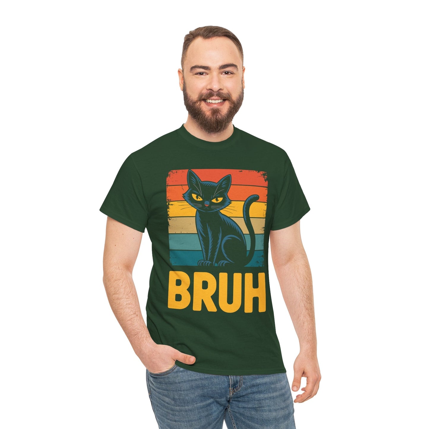Funny Cat Bruh For Teens Boys Girls Men Women Meme Graphic T-Shirt
