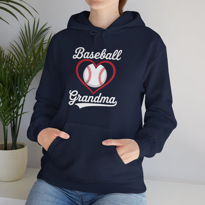 Hoodie Baseball Grandma Heart Design Mother's Day Gift