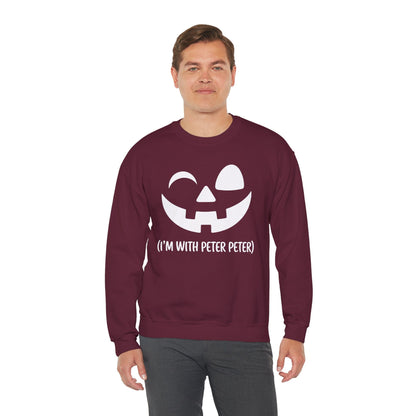 Im With Peter Couple Halloween Adult Eater Pumpkin Sweatshirt
