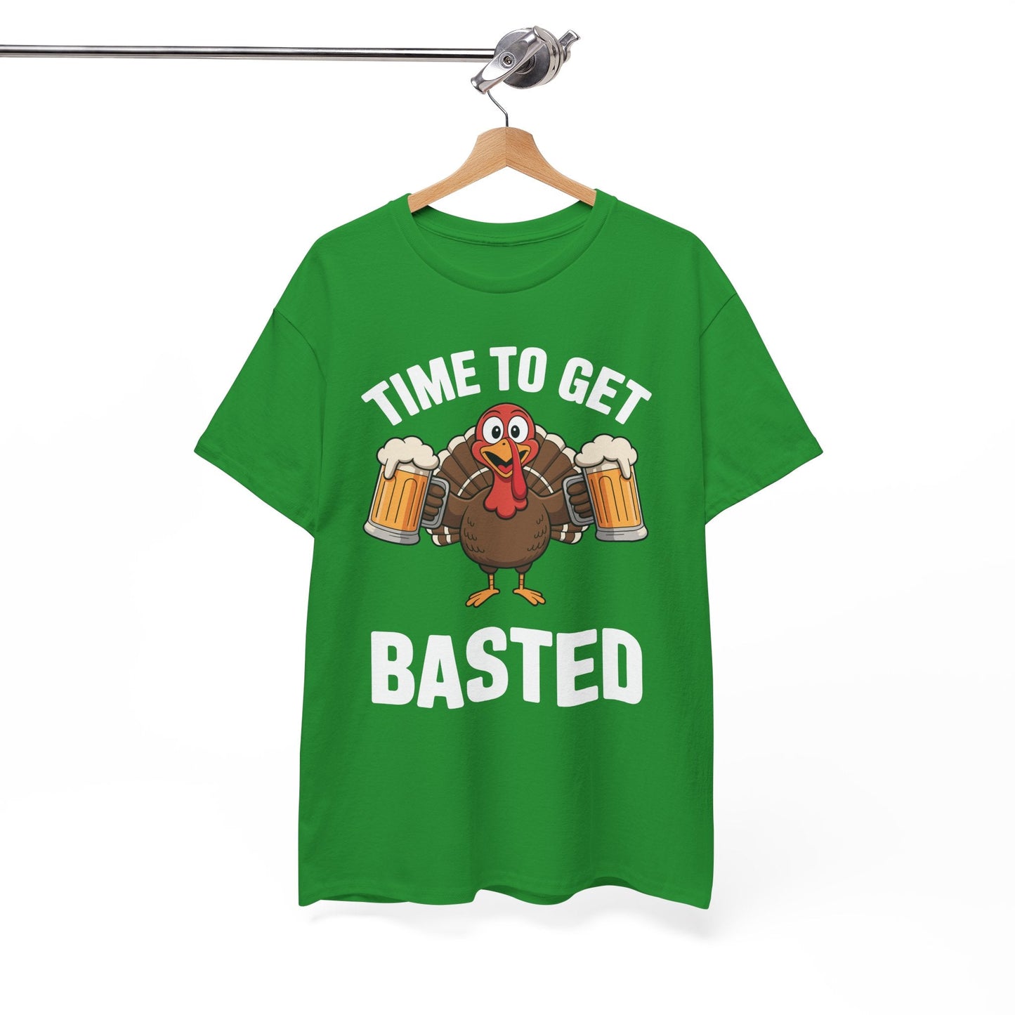 Time To Get Basted Funny Beer Thanksgiving Turkey Gift T-Shirt