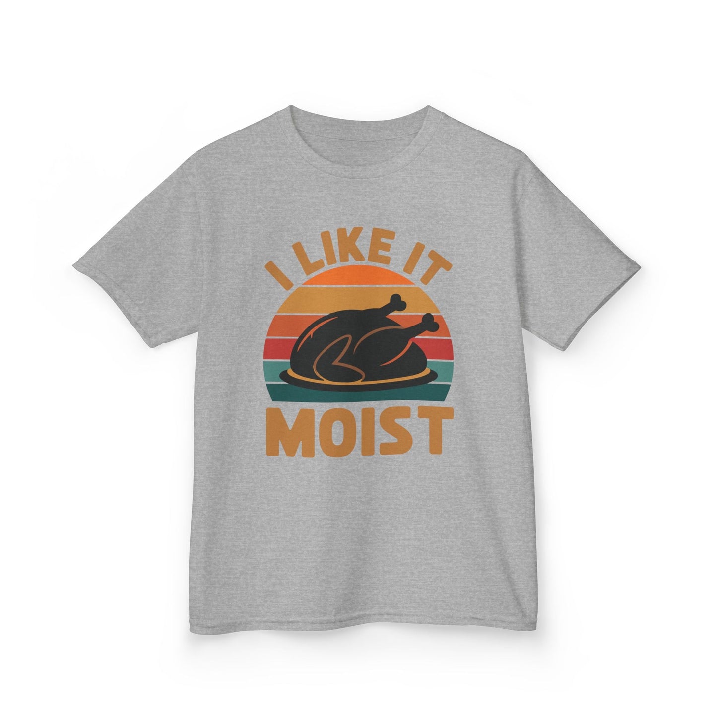 I Like It Moist Unisex Kids Black Thanksgiving T-Shirt