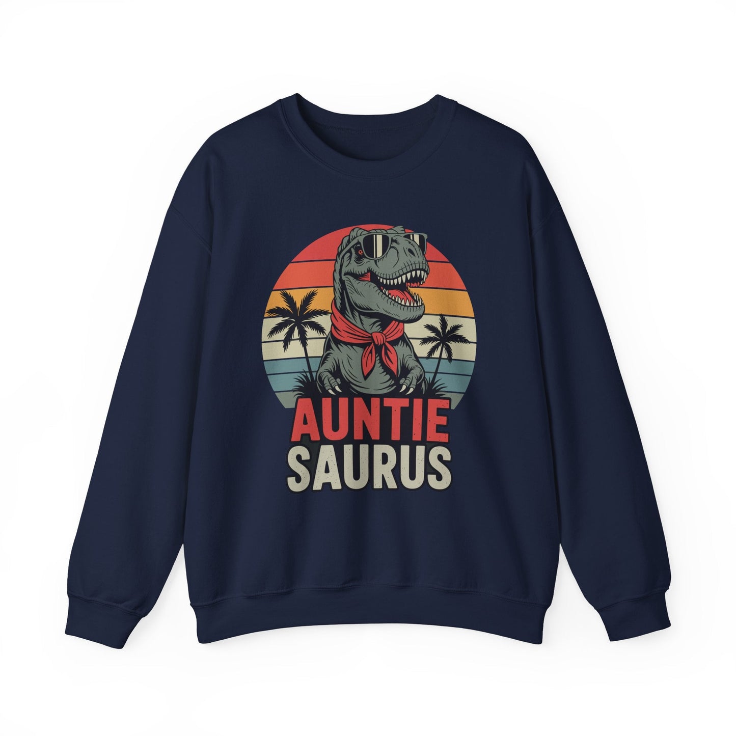 Auntiesaurus T Rex Dinosaur Auntie Saurus Family Matching Sweatshirt