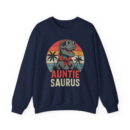 Auntiesaurus T Rex Dinosaur Auntie Saurus Family Matching Sweatshirt