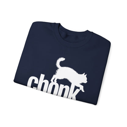 Chonk Cat Meme Funny Black Sweatshirt