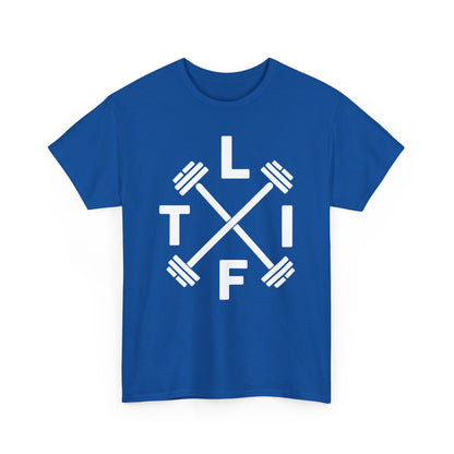 LIFT Weightlifting Fitness Barbells Crossed Circle T-Shirt