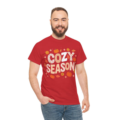 Cozy Season Autumn Fall Vibes Halloween Thanksgiving Pumpkin T-Shirt
