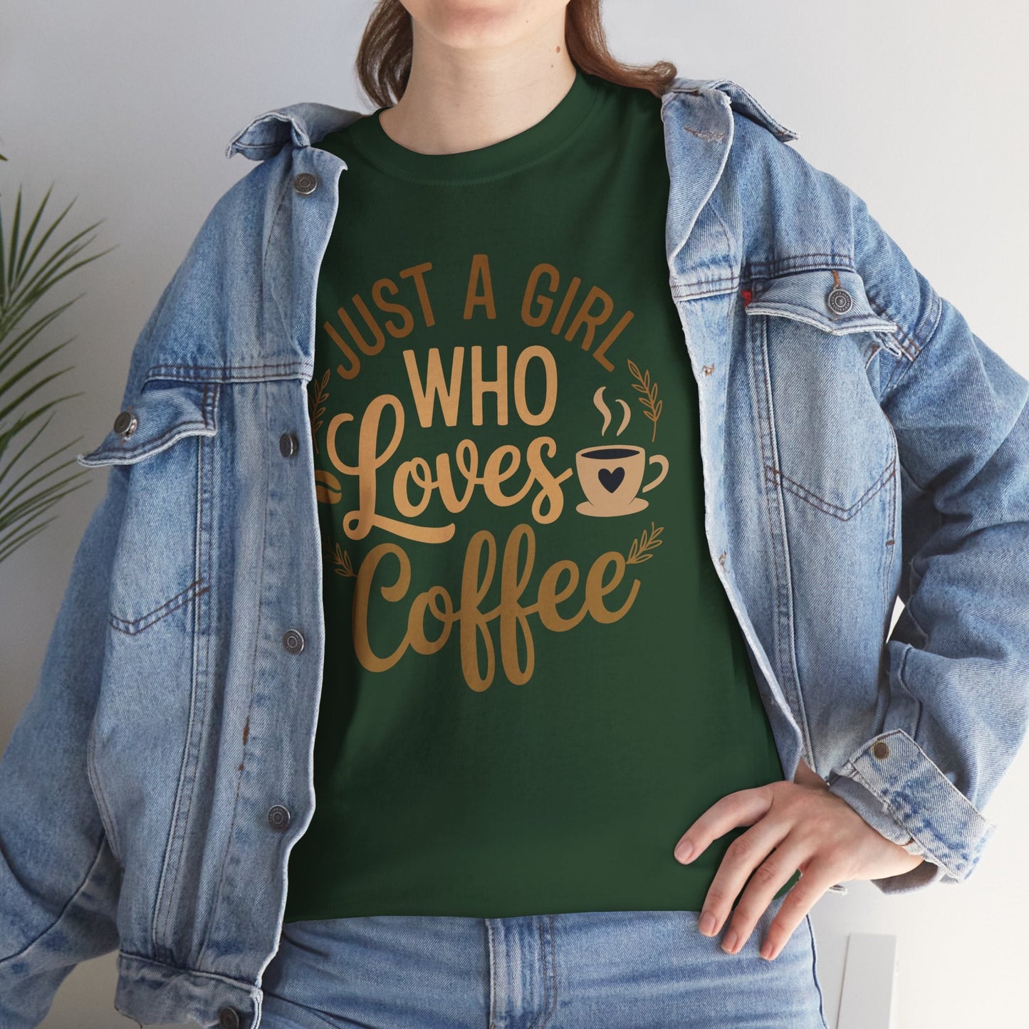 Just A Girl Who Loves Coffee Womens Coffee Lover T-Shirt