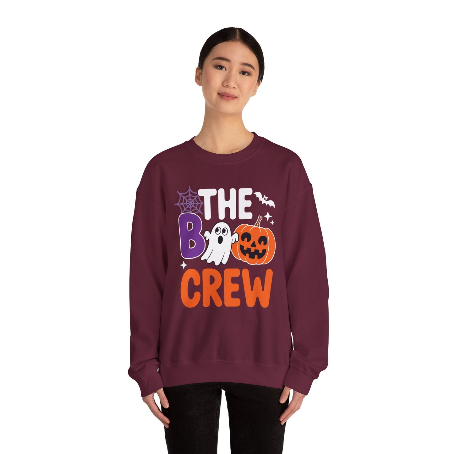 Halloween The Boo Crew Cute Ghost Spooky Family Matching Sweatshirt
