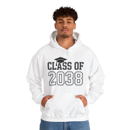 Class of 2038 Grow With Me Funny Kindergarten Back To School Hoodie