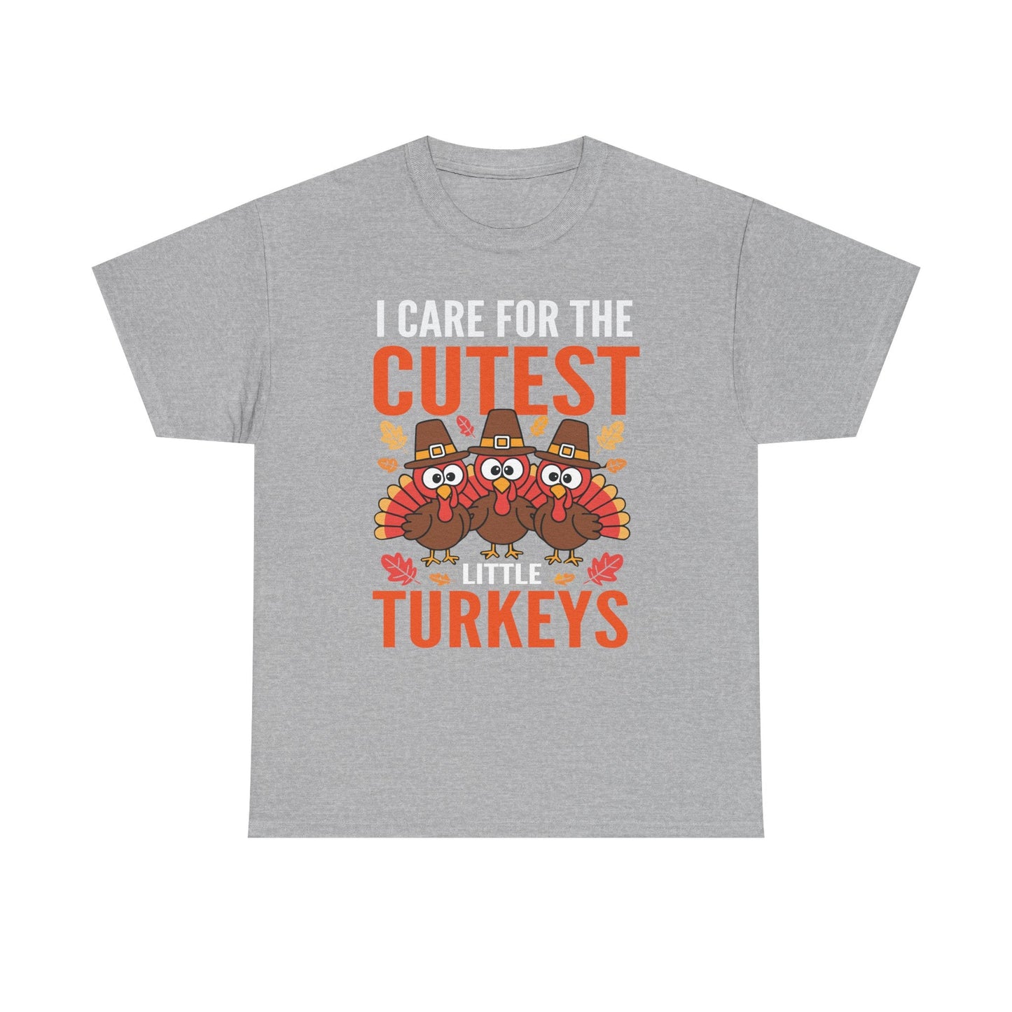 Care For Little Turkeys Nurse Fall Thanksgiving Scrub Top T-Shirt