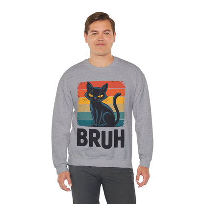 Funny Cat Bruh For Teens Boys Girls Men Women Meme Graphic Sweatshirt