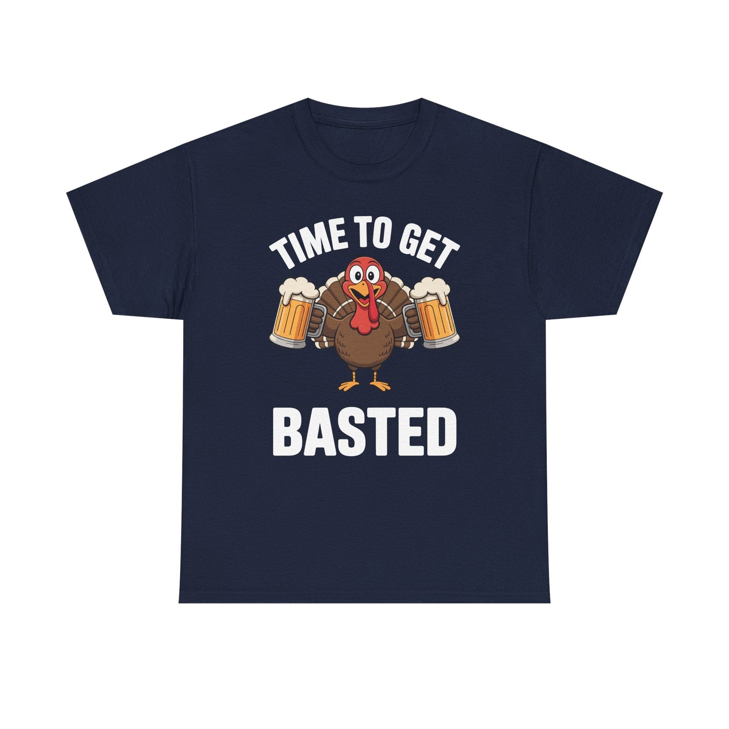Time To Get Basted Funny Beer Thanksgiving Turkey Gift T-Shirt