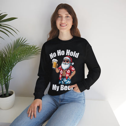 Funny Santa With Sunglasses And Beer Christmas in July Sweatshirt