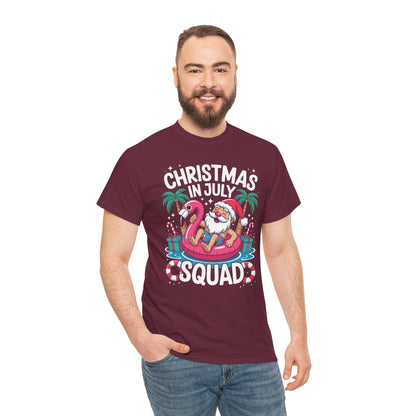 Christmas In July 2025 Squad Summer Beach Vacation Xmas Cool T-Shirt