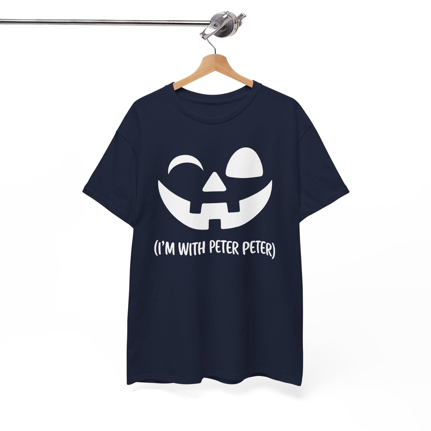 Im With Peter Couple Halloween Adult Eater Pumpkin T-Shirt