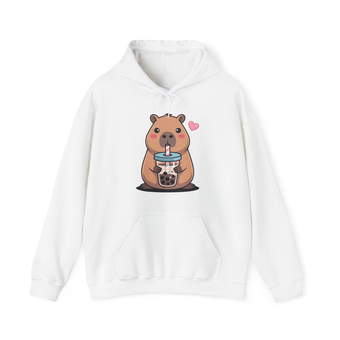 Cute Capybara Kawaii Anime Drinking Bubble Tea Lover Girls Hoodie