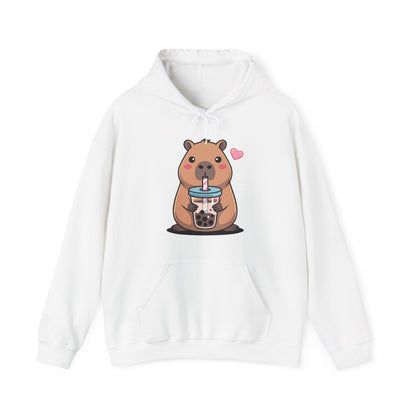 Cute Capybara Kawaii Anime Drinking Bubble Tea Lover Girls Hoodie