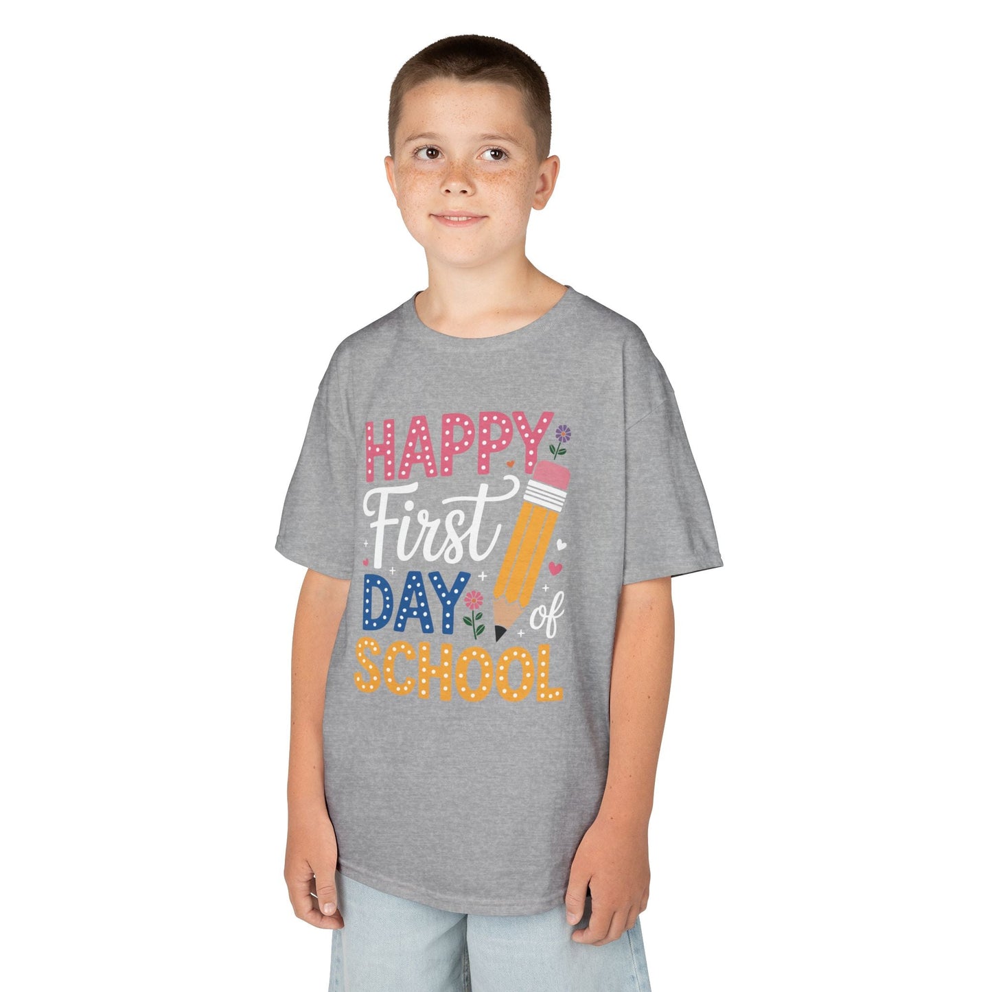 Happy First Day of School Pencil Teacher Cute Back to School T-Shirt
