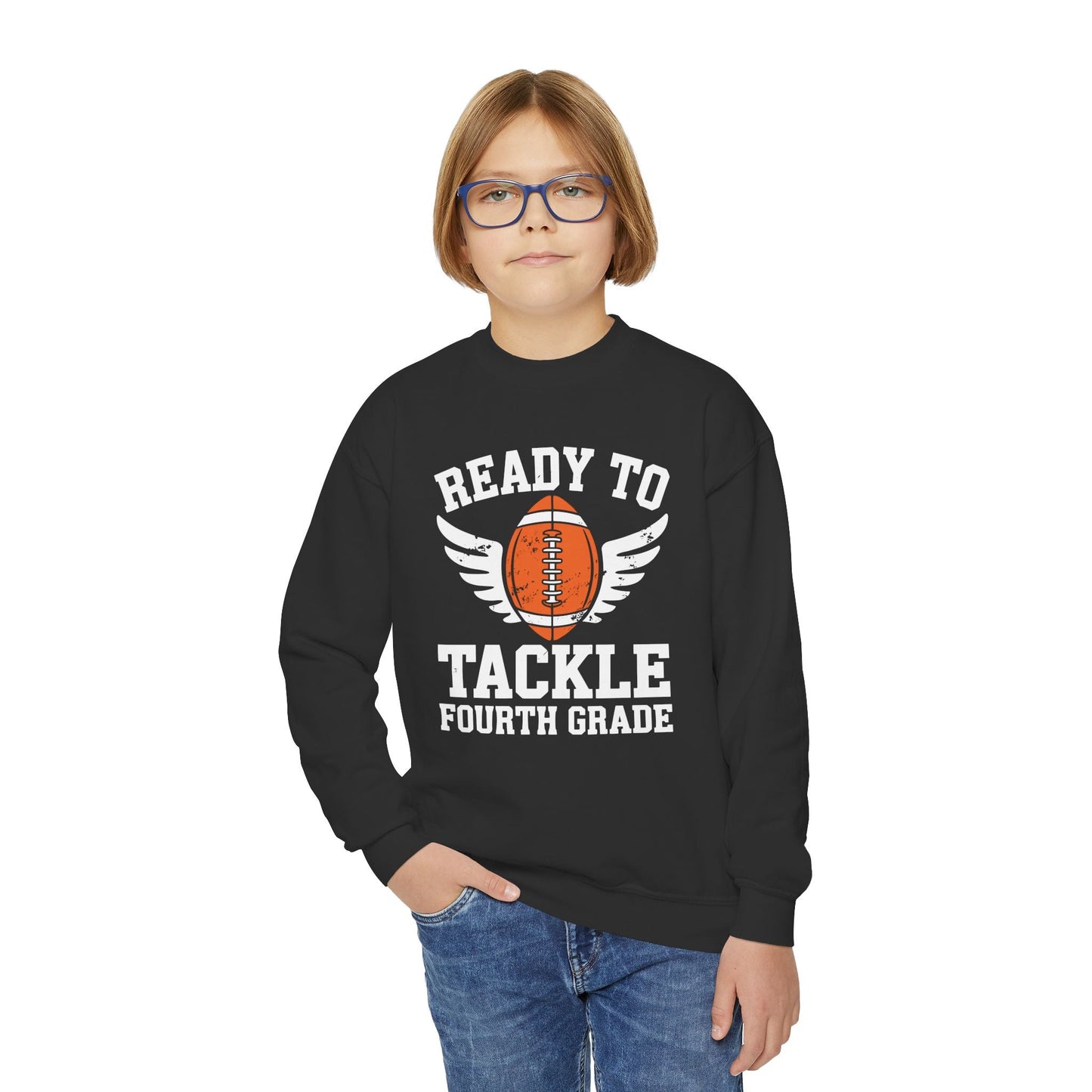 Ready To Tackle Fourth Grade Back To School Football Sweatshirt
