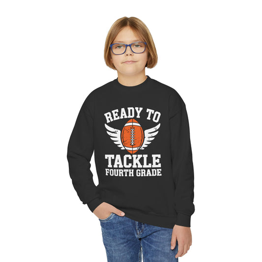 Ready To Tackle Fourth Grade Back To School Football Sweatshirt