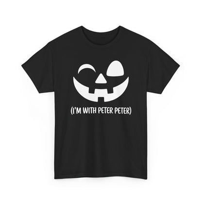 Im With Peter Couple Halloween Adult Eater Pumpkin T-Shirt