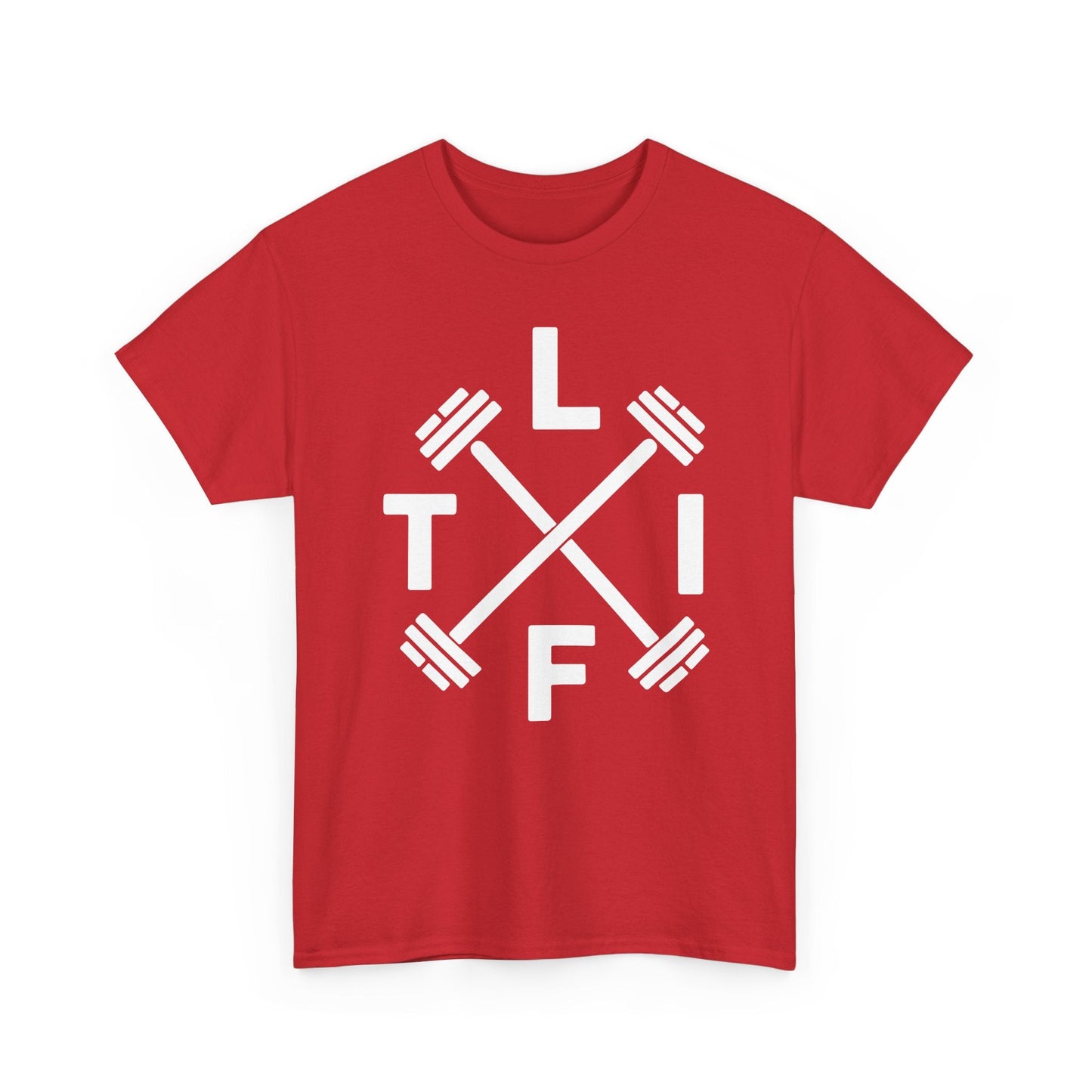 LIFT Weightlifting Fitness Barbells Crossed Circle T-Shirt