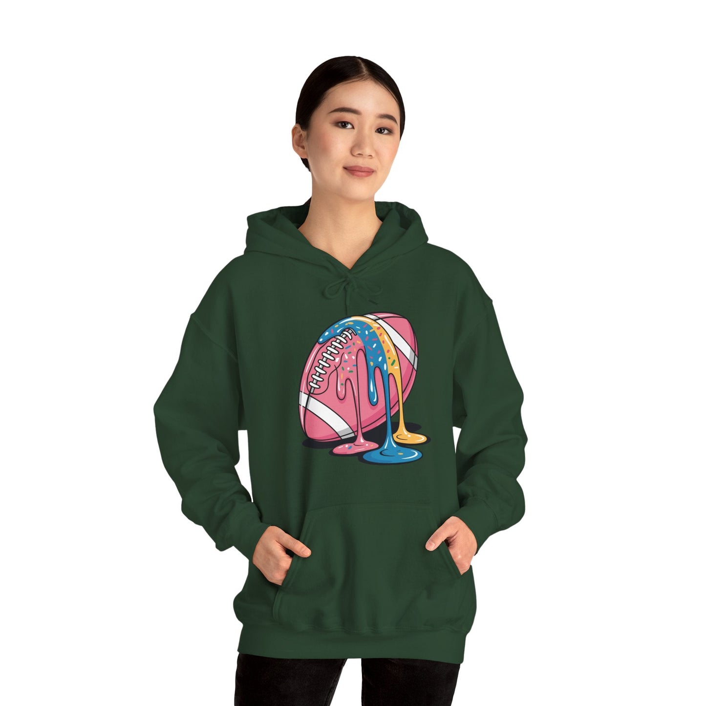 Football Drip For Lineman WR QB RB Ice Cream Sprinkles Hoodie