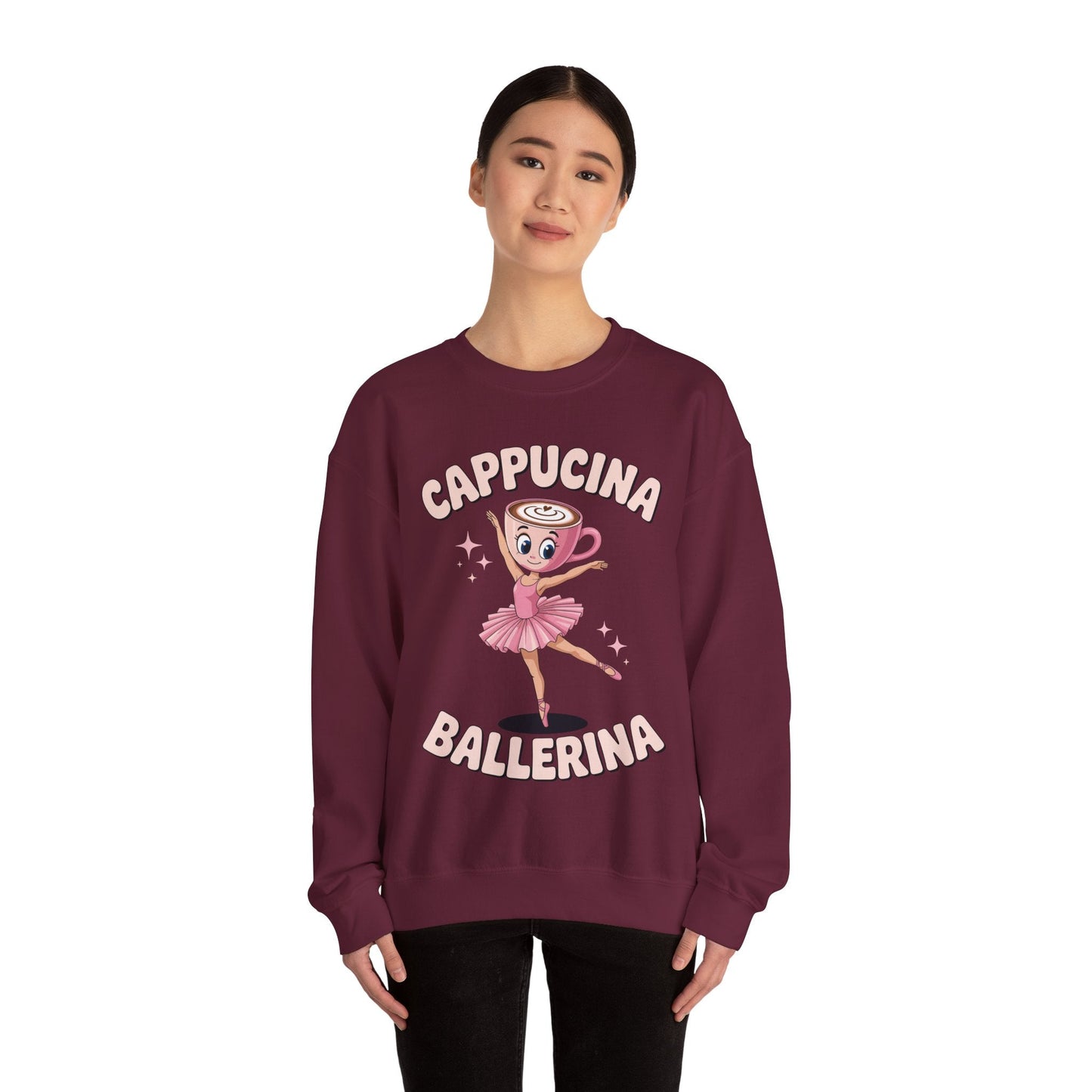 Funny Ballerina Cappuccina Coffee Dance Lovers Italian Meme Sweatshirt