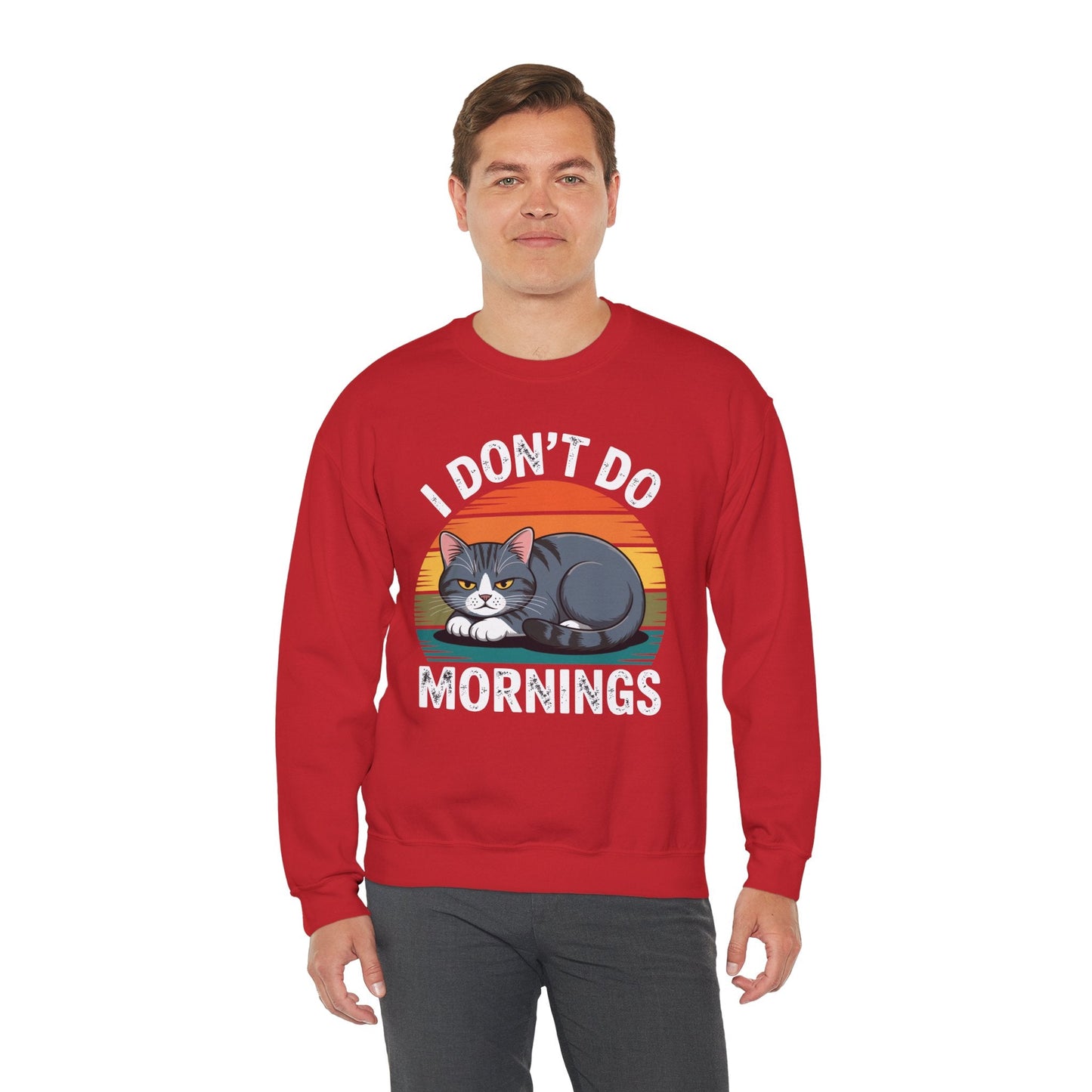 Funny Sleep Cat I Don't Do Morning Sweatshirt
