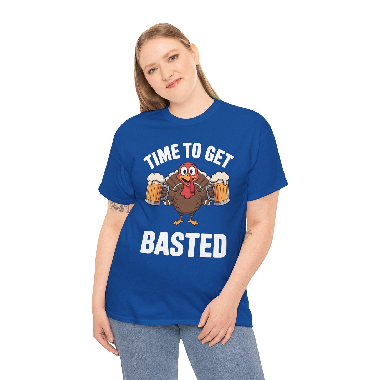 Time To Get Basted Funny Beer Thanksgiving Turkey Gift T-Shirt