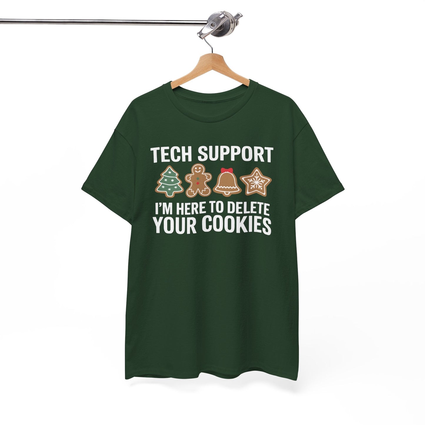 Christmas Tech Support Here To Delete Cookies Xmas Men Women T-Shirt