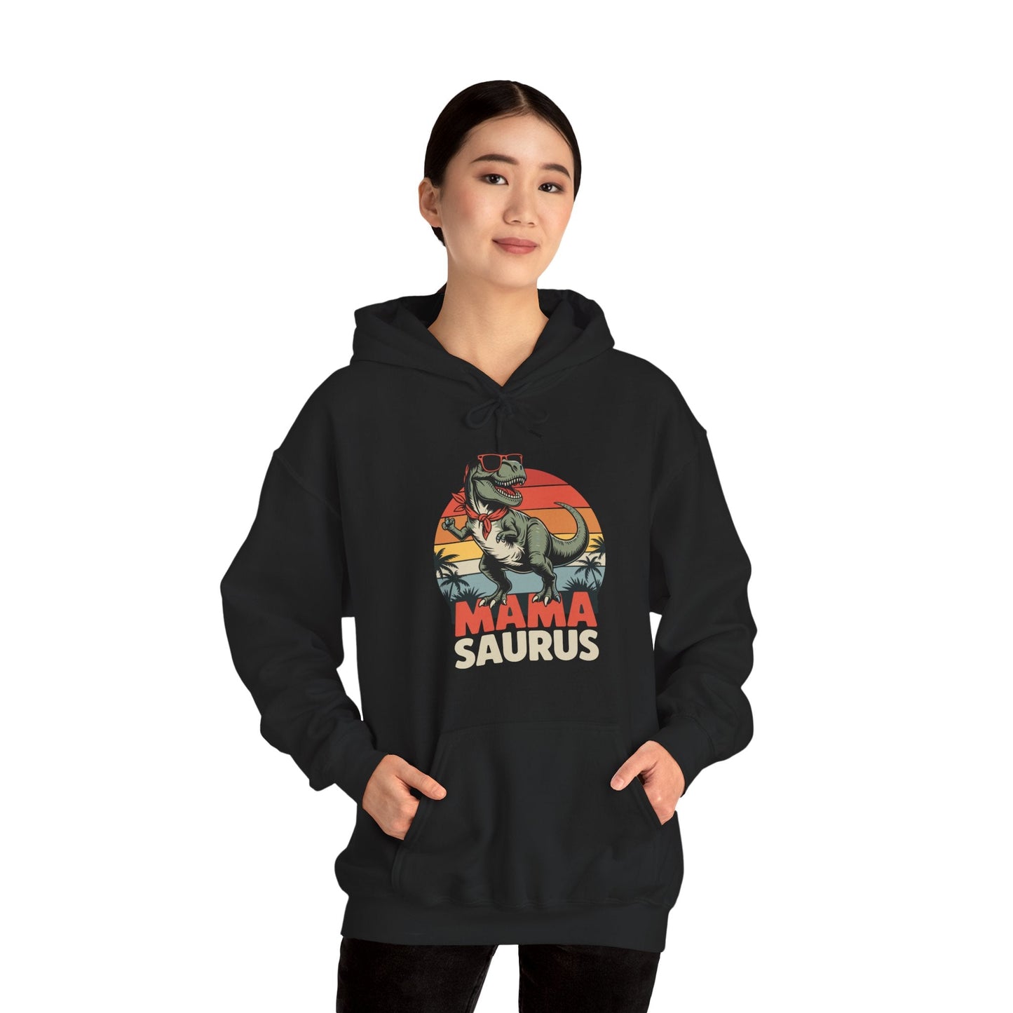 Mamasaurus T Rex Dinosaur Mama Saurus Family Matching Women Hoodie