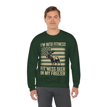 Hunting Im Into Fitness Fit Ness Deer Freezer Men Women Sweatshirt