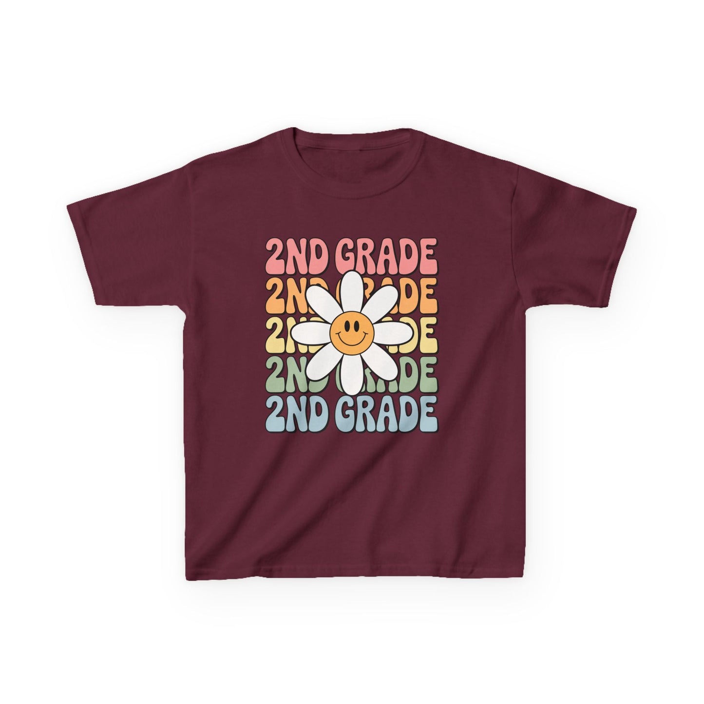 Groovy 2nd Grade Back To School First Day of Second Grade T-Shirt
