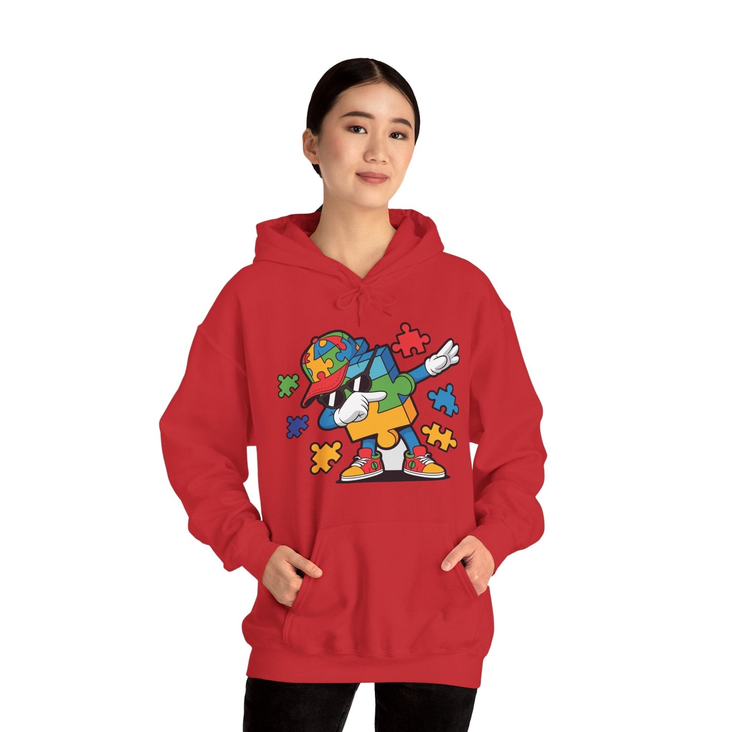 Dabbing Puzzle Autism Awareness Hoodie