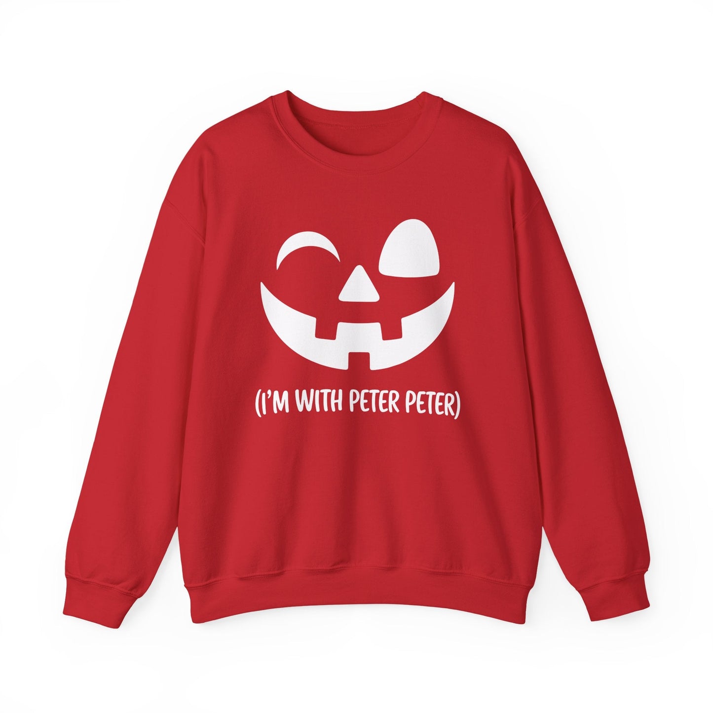 Im With Peter Couple Halloween Adult Eater Pumpkin Sweatshirt