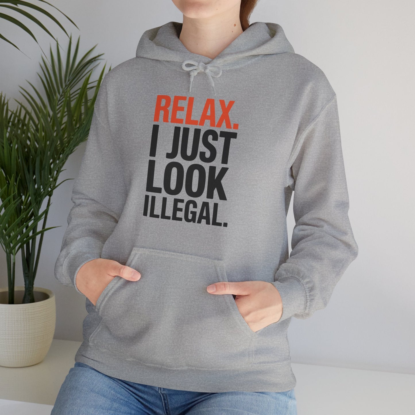 Funny Relax, I Just Look Illegal Sarcastic Hoodie