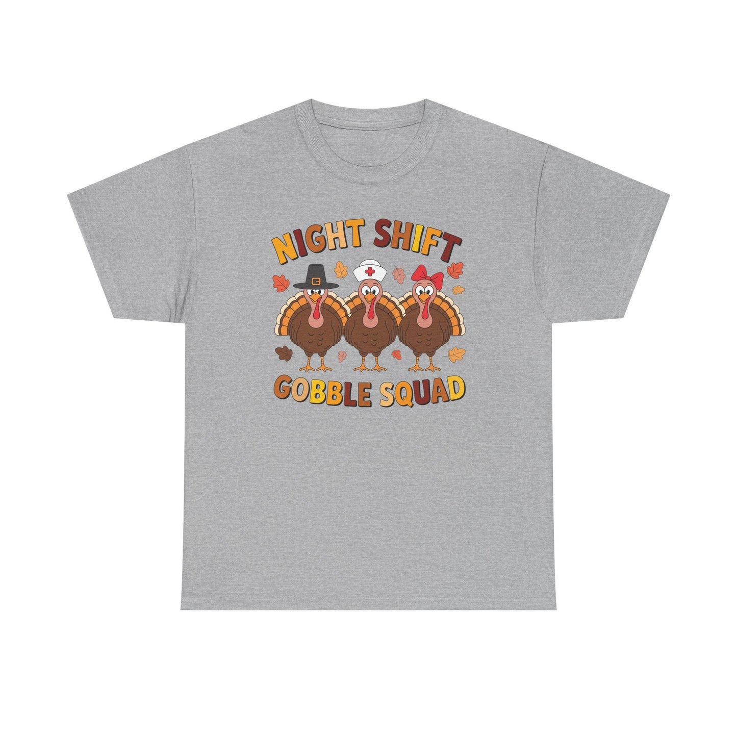 Night Shift Gobble Squad Night Worker Staff Thanksgiving T-Shirt
