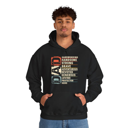 Vintage Funny Definition of Dad Retro Meme Joke Father's Day Hoodie
