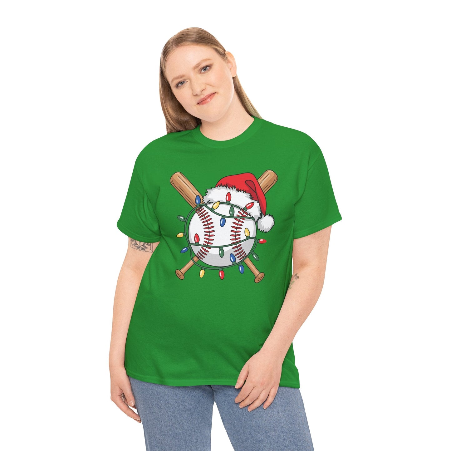 Santa Sports Design For Men Boys Christmas Baseball Player T-Shirt