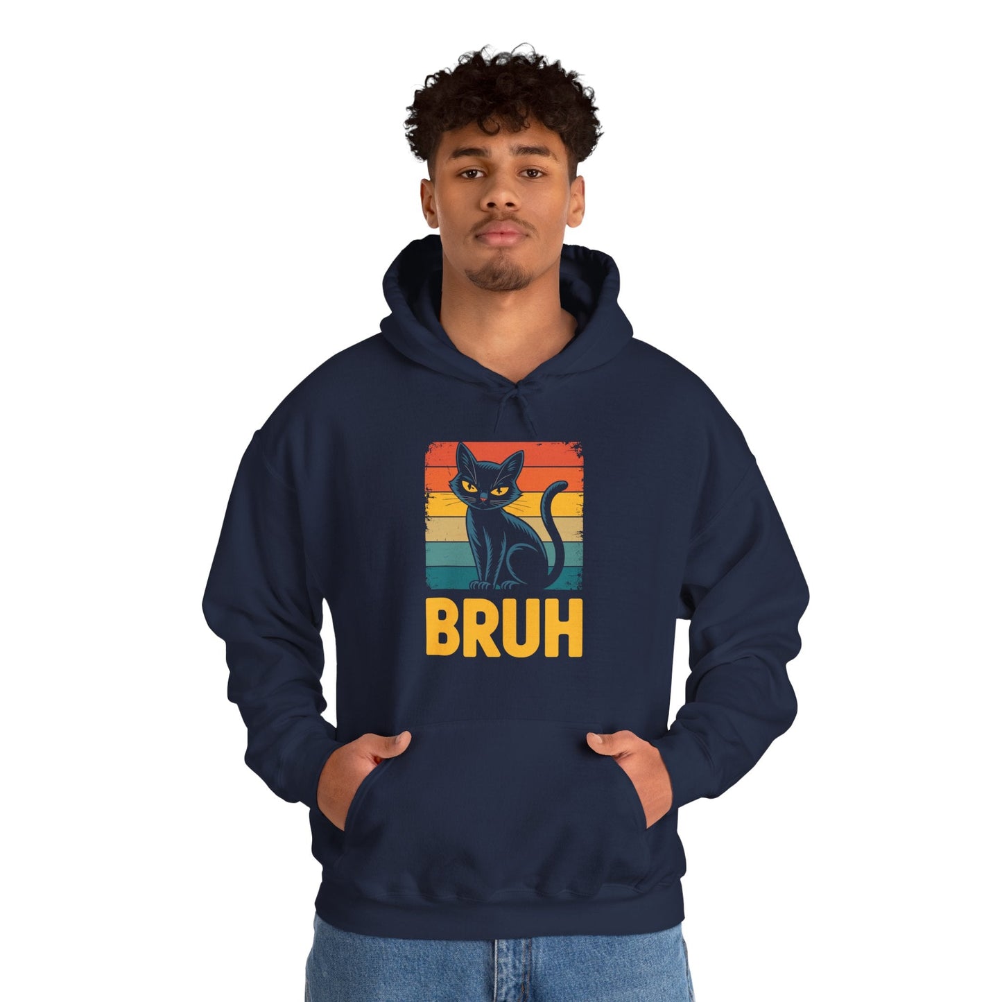 Funny Cat Bruh For Teens Boys Girls Men Women Meme Graphic Hoodie