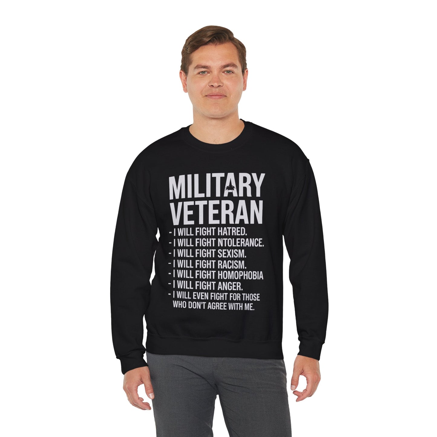 Military Veterans Against Trump 2025 Fight USA Election Sweatshirt